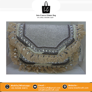 Handmade Bohemian Vintage Cotton <b>Crossbody</b> Shoulder <b>Purse</b> for Women Trendy Large Capacity Messenger Clutch Bag Zipper Portable - Product Image 6