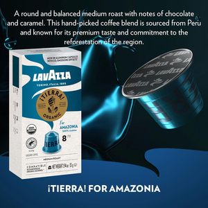 Capsules d'expresso en aluminium Lavazza TIERRA AMAZONIA USDA ORGANIC compatibles avec les machines Nespresso originales (paquet de 60) - Product Image 3