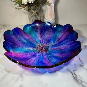 Luxury Polished Wooden Resin Bowl with Agate Inlay Design Eco-Friendly Classic Style for Business <b>Gifts</b> - Product Image 5