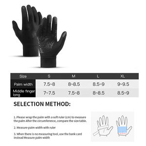 Personalizado antideslizante viscosa/poliéster invierno térmico cálido forro polar guantes de ciclismo antideslizante Unisex deportes - Product Image 5