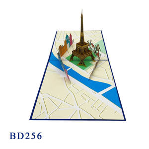 Tarjeta Pop-up de la Torre Eiffel, Superventas, Diseño Personalizado, Estilo Hecho a Mano, Manualidades de Papel, Regalo de Acción de Gracias - Product Image 4