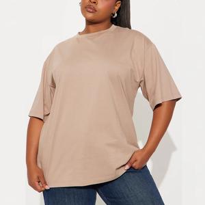 Camiseta de Manga Corta para Mujer, Talla Grande, Verano 2026, 100% Algodón, Bordada, Ecológica, de Secado Rápido, Ajuste Holgado, Venta al Por Mayor - Product Image 3