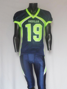 Uniformes de football américain pour jeunes à sublimation personnalisée de haute qualité avec manches courtes Nouveau design à un prix - Product Image 2