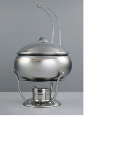 Réchaud à soupe en cuivre rond, chauffe-plats, couvercle roulant, simple, doré, personnalisable, Energy Star, restauration, buffet - Product Image 1