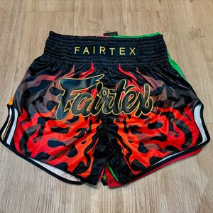 กางเกงมวยไทยสำหรับทุกเพศกางเกงขาสั้นแฟร์เท็กซ์ปักลายพิมพ์ซับลิเมชัน - Product Image 1