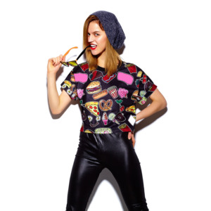 เสื้อยืดระบายอากาศคอตตอนสีดำสำหรับผู้หญิงเสื้อสลิมฟิตลำลองสำหรับ100% แฟนหนุ่ม - Product Image 3