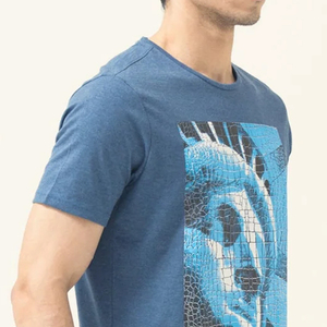 Nouveaux T-shirts d'été pour hommes à coupe classique, en tricot uni, à manches courtes, col rond, 100% coton, style décontracté, logo personnalisé, respirant, séchage rapide - Product Image 6