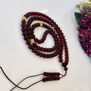 Chapelet bouddhiste avec petites perles d'ambre naturel, Mala en ambre de la Baltique ; Bijoux religieux pour hommes, femmes, unisexe, pour la prière - Product Image 4