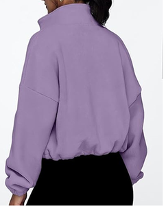 Chaquetas de Forro Polar para Mujer, Sudaderas Extra Grandes con Cierre, Ropa de Invierno, Manga Larga, Estilo Corto, Sherpa, Atuendos de Otoño, Moda - Product Image 4