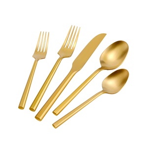 Ensemble de couverts en acier inoxydable martelé-Couteau à fourchette cuillère pour restaurant à domicile ou mariage pour cadeaux de cuisine - Product Image 4