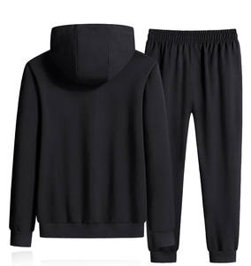 Ensemble de survêtement pour homme en coton personnalisé de haute qualité, sweat-shirt à fermeture éclair et pantalon de jogging, coupe-vent, livraison rapide - Product Image 4