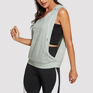 Mujeres con estilo Tank Tops Entrenamiento Jogging Correr Color sólido Mujeres Chaleco para gimnasio Transpirable - Product Image 3