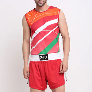 Ropa de Boxeo Lista para Competencia, para Luchadores de Artes Marciales, Cómoda, Duradera, Transpirable, de Poliéster/Nailon - Product Image 1