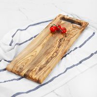 Planche à découper en bois d'olivier artisanale exquise - Écologique - ArtisRaw - Essentiel culinaire - Brun doré - 1,5 cm d'épaisseur - Pour les gâteaux