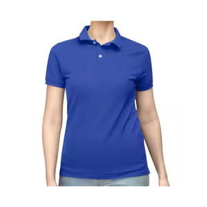 Camisetas de polo informales de alta calidad para mujer, camisas lisas de punto transpirables con logotipo personalizado de Color sólido, el mejor precio más demandado - Product Image 6
