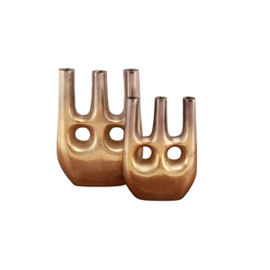 แจกันดอกไม้โลหะสไตล์นอร์ดิกสีทองกระถางต้นไม้แบบสมัยใหม่ - Product Image 1