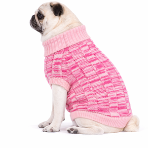 Suéter Rosa para Perro, Suave y Cálido, Jersey para Mascotas, Ropa de Punto Acogedora para Invierno, para Perros Pequeños y Medianos, Textura Linda, Estilo Diario - Product Image 3