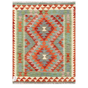 พรมคิลิม ไมมาณา อัฟกานิสถาน ขนาด 109 x 83 ซม. สำหรับตกแต่งผนัง - Product Image 1