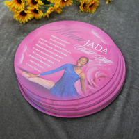 Menú de Papel Redondo Rosa Personalizado para Bodas, Tarjeta de Quinceañera, Diseño Personalizado, Tarjeta de Invitación de Boda de Papel, Menú para Baby Shower