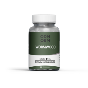 Cápsulas de Alta Calidad de 500 mg de Artemisa y Cáscara de Nuez Negra, Etiqueta Privada Personalizada OEM/ODM, Salud Digestiva, 60 Cápsulas - Product Image 1