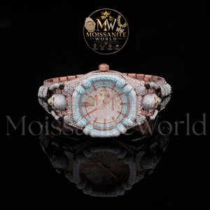 Reloj de Lujo Moissanite Estilo Hip Hop Unisex con Incrustaciones de Diamantes, Diseño de Calavera, Mecánico Analógico - Product Image 3