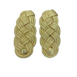 Epaletas de hilo de poliéster dorado personalizado, uniforme de Arabia Saudita, Wok de moda, escudo con cable, equipo de defensa personal - Product Image 1