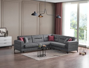 Juego de sofá esquinero reclinable convertible con estilo moderno para el hogar, muebles elegantes para sala de estar y dormitorio, cómodos - Product Image 6