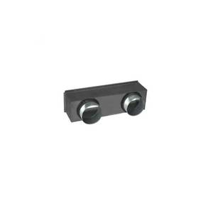 Plénum de distribution d'air en tôle galvanisée isolée à 2 zones pour systèmes CVC avec deux raccordements - Product Image 1