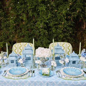 Eye-catching Design Blue Handmade Pagoda <b>Lantern</b> Set for Home Party Holiday Decoration From the Best <b>Rattan</b> Fibers Best Selling - Product Image 4