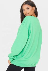 Solid <b>Red</b> Color New Sweat Shirt Cotton High Quality <b>Women's</b> Clothing Non Hood Oversize Sweat Shirts - Product Image 6