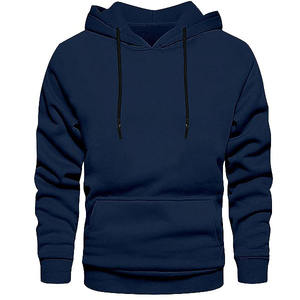 Sweat à capuche d'hiver épais et épais pour hommes, tissu polaire épais et gonflé, sweat à capuche décontracté en éponge française 3D solide - Product Image 2