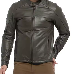 Bon marché, veste en cuir imperméable pour hommes, veste en cuir respirante pour hommes, coupe ajustée, prix de gros personnalisé - Product Image 1