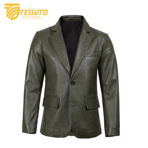 Venta al por mayor chaqueta de cuero de invierno de los hombres por encargo de alta calidad de cuello alto impermeable transpirable estilo Formal - Product Image 1