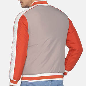 แจ็กเก็ตบอมเบอร์กันลมสำหรับผู้ชายเสื้อแจ็คเก็ตกันลมสำหรับฤดูหนาวมีโลโก้ด้านหน้าเสื้อผ้าแนวสตรีทแฟชั่นดีไซน์ใหม่ - Product Image 4