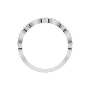 Joyería de compromiso de diseño personalizado único de moda de la India 950 anillo de banda torcida infinito de platino con diamante Natural certificado IGI - Product Image 3