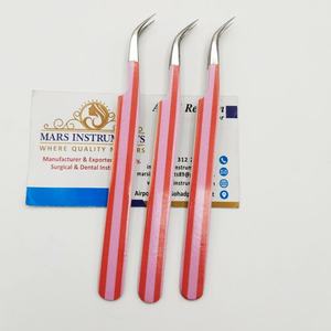 Pince à épiler à thème de Noël avec revêtement en papier, pince à épiler de précision pour extensions de cils 2D-6D, pince à épiler incurvée - Product Image 4
