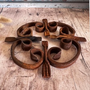 Dessous de plat en métal vintage Théière en fer antique Dessous de plat en métal pour casseroles et poêles chaudes Tapis de bain - Product Image 5