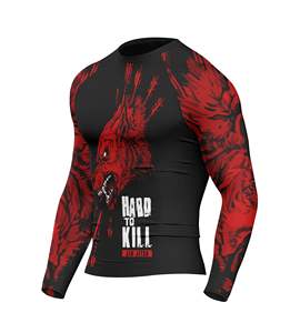 Custom Logo Printing Breathable Quick Dry Eco-Friendly Rash Guards Latest Design Men's Sports Wear Solid Color <b>Long</b> <b>Sleeves</b> - Product Image 3