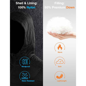 Chaqueta de plumón para hombre con tela acolchada para máxima calidez, chaqueta de invierno para hombre con cierre de cremallera para estilo y comodidad - Product Image 3