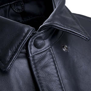 Kivotech, camisa impermeable de cuero de último diseño para hombre, camisa de manga larga para exteriores, camisa de cuero de diseño liso para hombre con bolsillos - Product Image 6