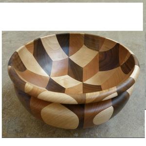 Tazón de servidor de comida portátil de estilo moderno, vajilla para el hogar y el Hotel, decoración, ensalada de verduras, servir y mezclar, tazón de madera - Product Image 4