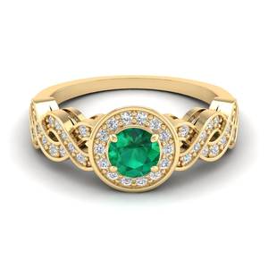 REYES-Anillo de Plata de Ley 925 con piedras preciosas Esmeralda para mujer, joyería nupcial para aniversario - Product Image 6