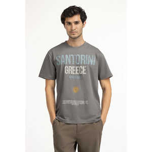 T-shirts en coton 100% Relax Fit, imprimés, à motif uni, respirants, en jersey, tailles compressées personnalisées MN-TS-SS25-060 220g-300g - Product Image 3