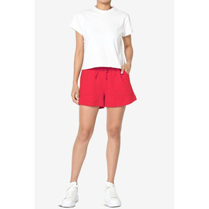 Shorts de sport confortables pour la randonnée, décontractés, d'été, pour filles, athlétiques, en molleton français personnalisé, 100% coton, pour femmes - Product Image 6