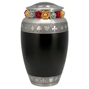 OEM ODM Customized large Cremation Urn For Adults Supply Free Standing Pewter Urn For Funeral Supply Available At Low Moq
