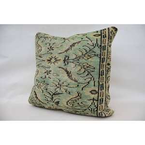 28x28 pouces Beige Paisley Patchwork Laine Oreiller Kantha Style Coussin avec Technique Tissée et Motif Vintage - Product Image 3