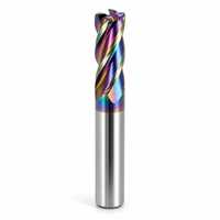 Fraise à rayonner en carbure monobloc KUHO, 4 dents, revêtement TiAlN, HRC55 60, pour usinage CNC d'acier, moules, OEM, ODM, sur mesure