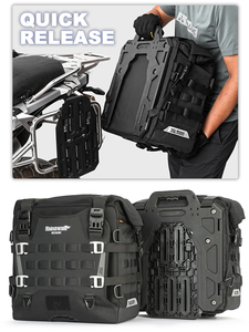 Rhinowalk Sacoche Latérale à Fixation Rapide pour <span class=keywords><strong>Moto</strong></span>, Série Mécanicien 35 Litres Bagages pour Porte-Bagages Latéraux pour Voyages à <span class=keywords><strong>Moto</strong></span> - Product Image 2