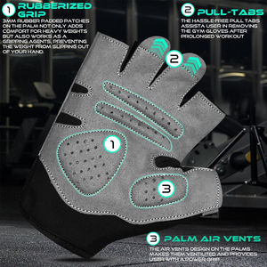 Nouveaux gants de cyclisme de qualité, gants de vélo demi-doigts, gants d'entraînement pour les sports de plein air, gants d'exercice sans doigts - Product Image 3