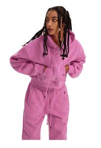 Vente en gros 500gsm Pull à capuche unisexe 100% coton Sweats à capuche pour femmes en polaire surdimensionné vierge de haute qualité - Product Image 4